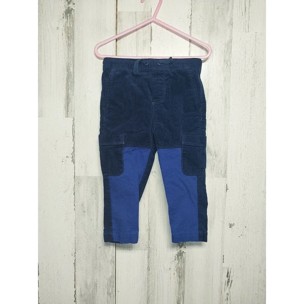 Hanna Andersson Boys 2T 85 cm Blue Hoodie And Pull On Corduroy Pants